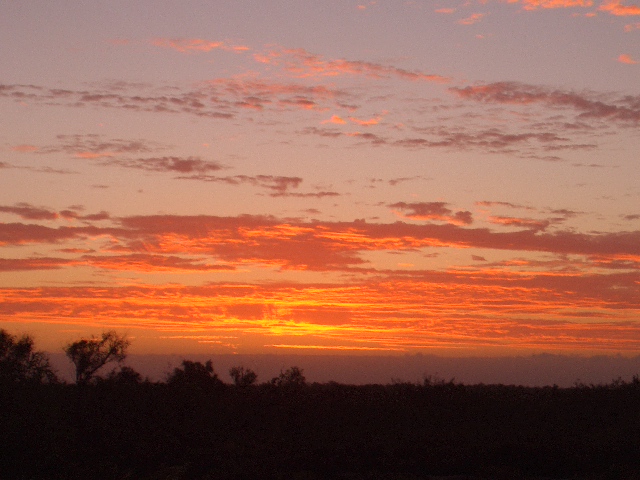 Sunset just north of Enneaba